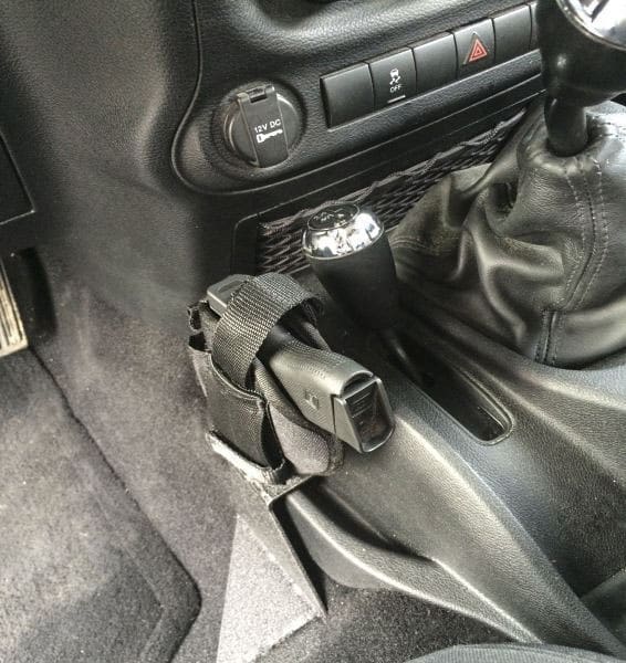 pistol jk jeep mount wrangler zero condition door gear mounts handgun glove guns stash