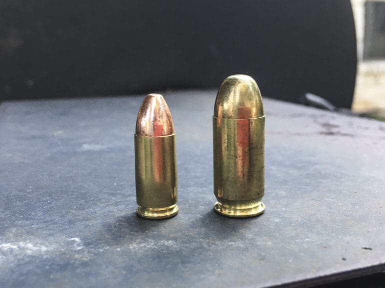 9mm vs 45 ACP caliber wars