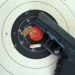 Glock 19 Gen4, on target (courtesy Ryan Finn for The Truth About Guns)