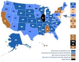 Concealed Carry Map courtesy usacarry.com - The Truth About Guns