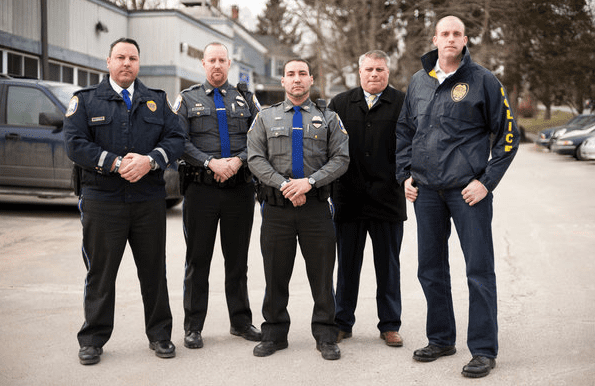 Newtown police who responded to the Sandy Hook spree killing (courtesy Karsten Moran for The New York Times)