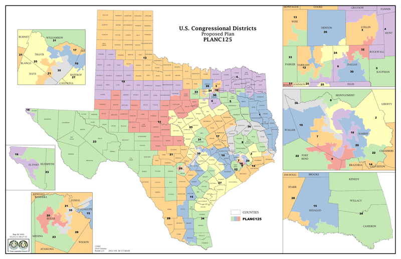 Texas redistricting (courtesy thinkprogress.org)