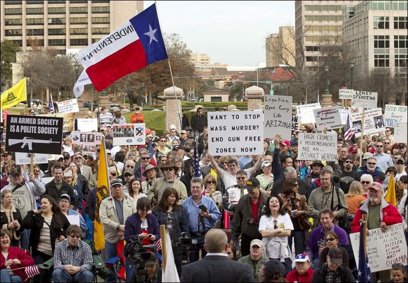 Gun rights rally Austin Texas (courtesy toledoblade.com)