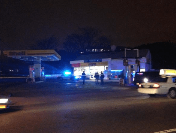 The Shell station where "Danny's" ordeal ended. (courtesy boston.com)