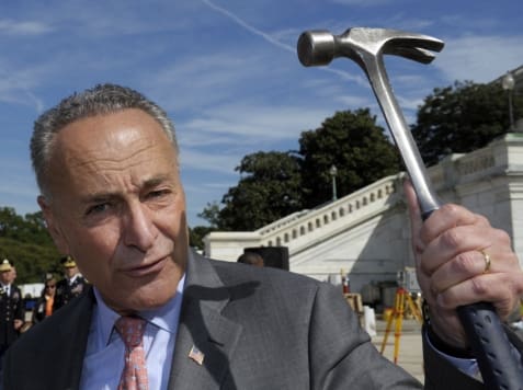 Senator Schumer- It's hammer time! Again. Still. (courtesy breitbart.com)