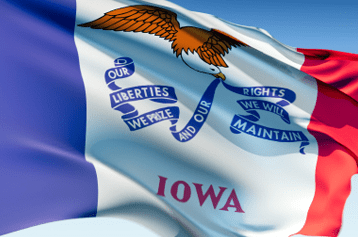 Iowa state flag (courtesy theiowarepublican.com)