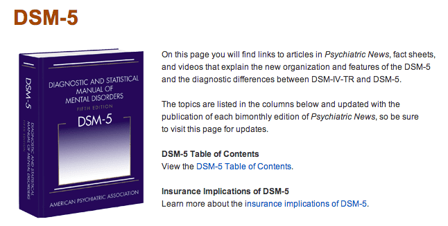 DSM 5 (courtesy psych.org)