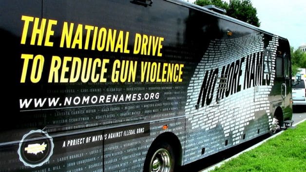Mayors Against Ilegal Guns bus (courtesy ctpost.com)