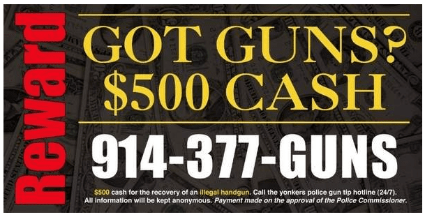 Yonkers gun snitch billboard ad (courtesy louhd.com)