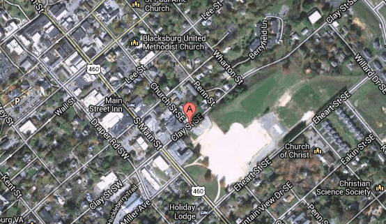 200 Clay Street SE, Blacksburg, VA (courtesy Google Maps)