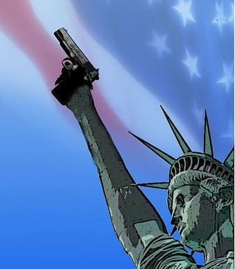 Miss Liberty lacks trigger discipline. Just sayin' . . . (courtesy prospect.org)