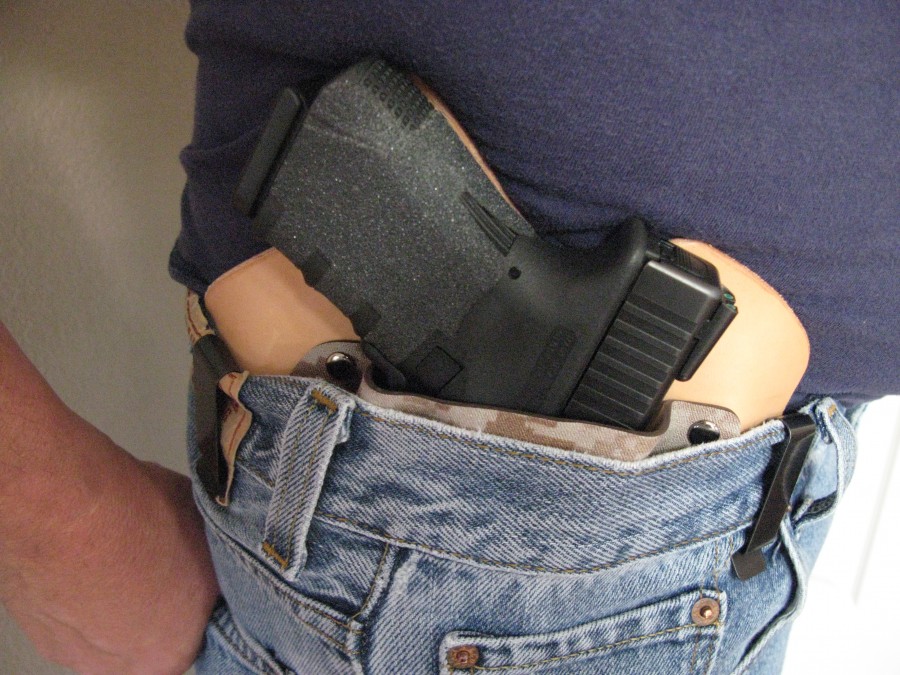 glock 19 holster being worn