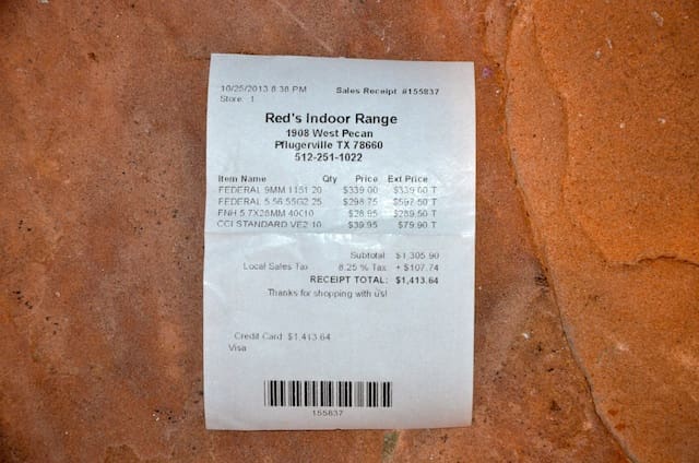 Ammo receipt 10.25.13 (courtesy The Truth About Guns)