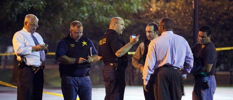 How many cops does it take to charge an innocent man with murder? (courtesy dailycaller.com)