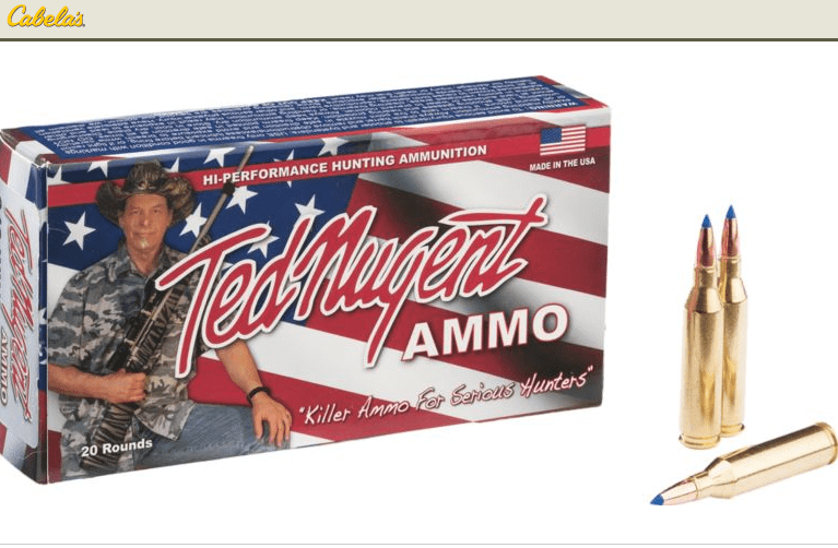 Ted Nugent rifle ammunition (courtesy cabelas.com)