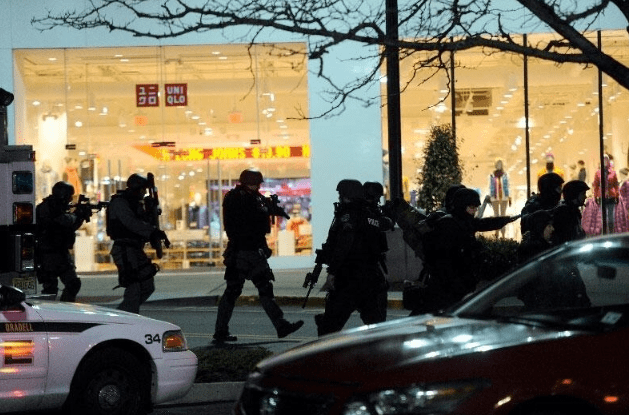 SWAT teams react to active shooter call at Paramus NJ mall (courtesy heavy.com)