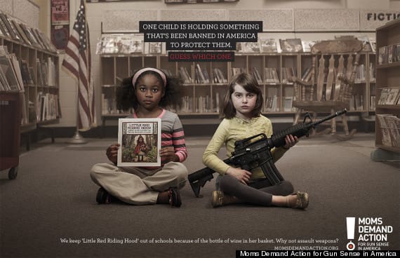 Gun control ad from Moms Demand Action for Gun Sense in America (courtesy huffingtonpost.com)