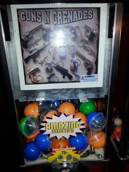 Guns N Grenades vending machine in Toy Michigan Pizza Hut (courtesy The Truth About Guns)