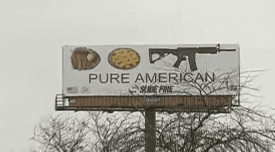 Slide Fire billboard "pure American" 
