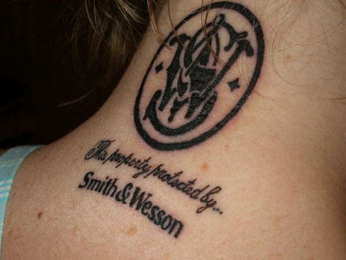Smith & Wesson tattoo (courtesy checkoutmyink.com)