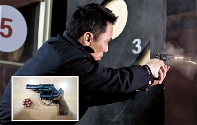 Shanghai police officer firearms training courtesy shanghaist.com