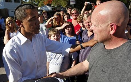 Joe the Plumber meets Barack Obama (courtesy telegraph.co.uk)
