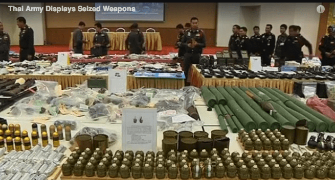 Thai military's arms confiscation stockpile (courtesy boston.com) (
