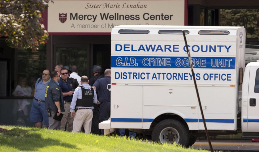 Mercy Hospital crime scene (courtesy Yahoo.com)