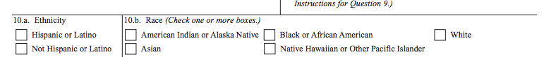 ATF form 4473 ethnicity question (courtesy atf.gov)