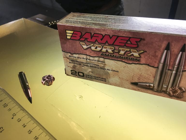 Barnes Vor-Tx bullet expansion test