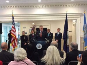 Virginia Givernor Mcauliffe introducews a raft of disarmament bills (courtesy wavy.com)