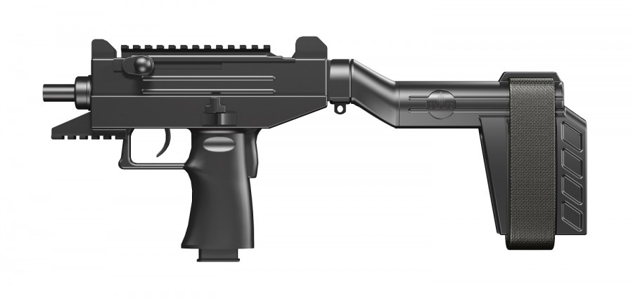 UZI Pro SB Pistol with Brace Extended