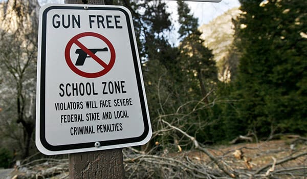 Gun Free School Zone sign (courtesy nationalreview.com)
