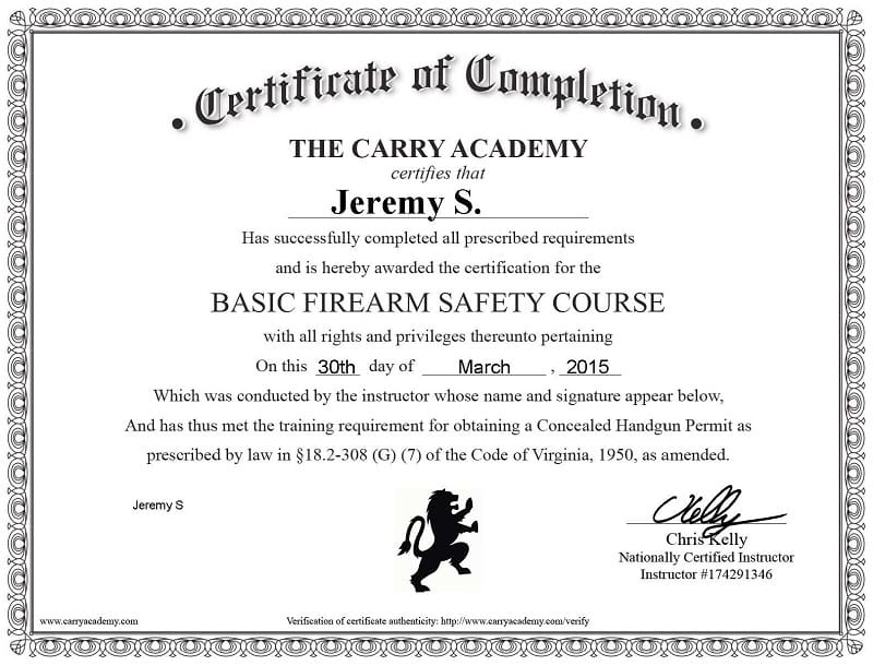 TCA Certificate - Jeremy S.