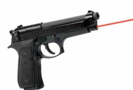 Beretta 92FS with guide-rod-mounted Lasermax laser