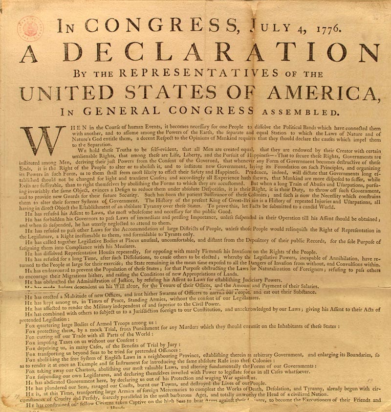 Declaration of Independence (courtesy loc.gov)