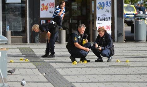 Rinkeby shooting and stabbing crime scene (courtey thelocal.se)