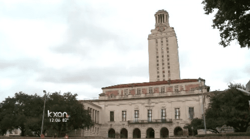 An ironically chosen UT campus photo for campus carry story (courtesy kxan.com)