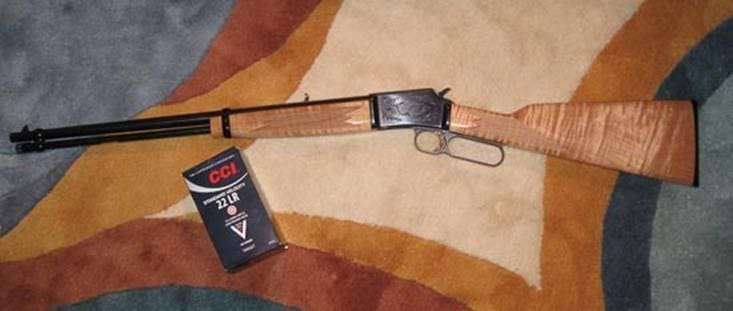 MB's Browning BL-22 with “flamed” Maple stock (courtesy The Truth About Guns)
