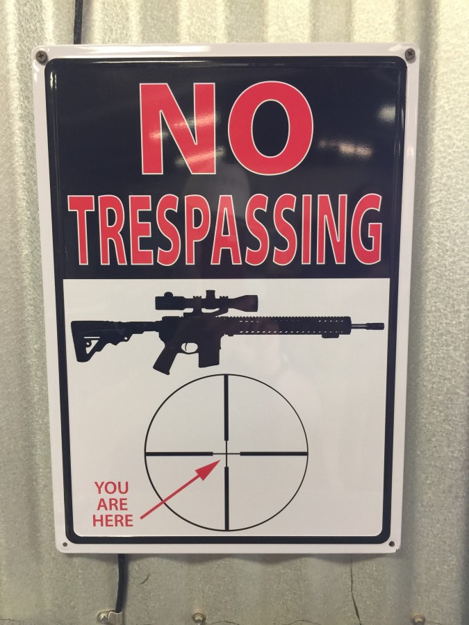 No trespassing sign (courtesy The Truth About Guns)