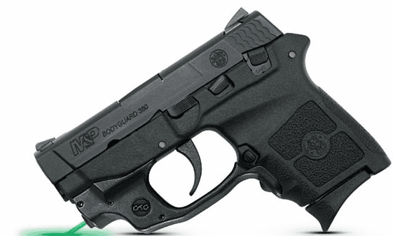 Smith & Wesson Bodyguard with Crimson Trace green laser (courtesy ammoland,com)