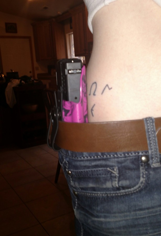 Sara Tipton testing Rekkr Custom Kydex holster (courtesy Sara Tipton for The Truth About Guns)