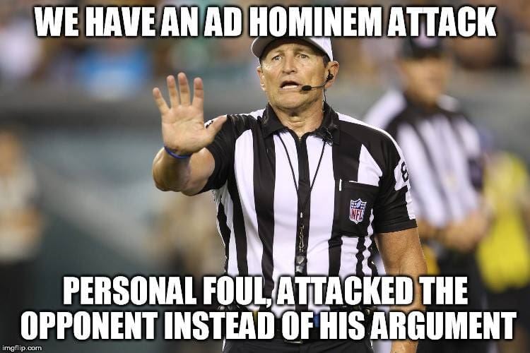 Logical Fallacy Referee (courtesy knowyourmeme.com)