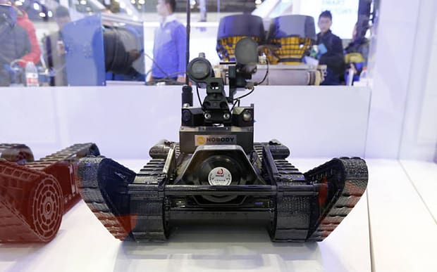 Chinese armed attack robot (telegraph.co.uk)