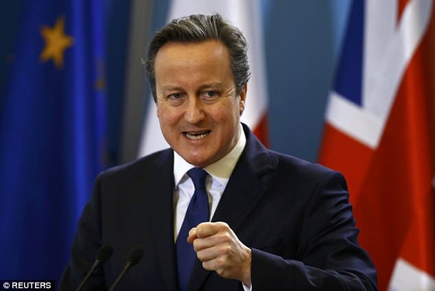 Brtish PM Daviod Cameron (courtesy dailymail.co.uk)