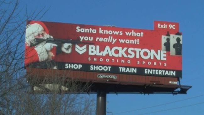 Santa billboard (courtesy wthitv.com)