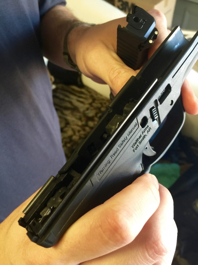 Field stripped Walther PPS M2 (courtesy The Truth About Guns)