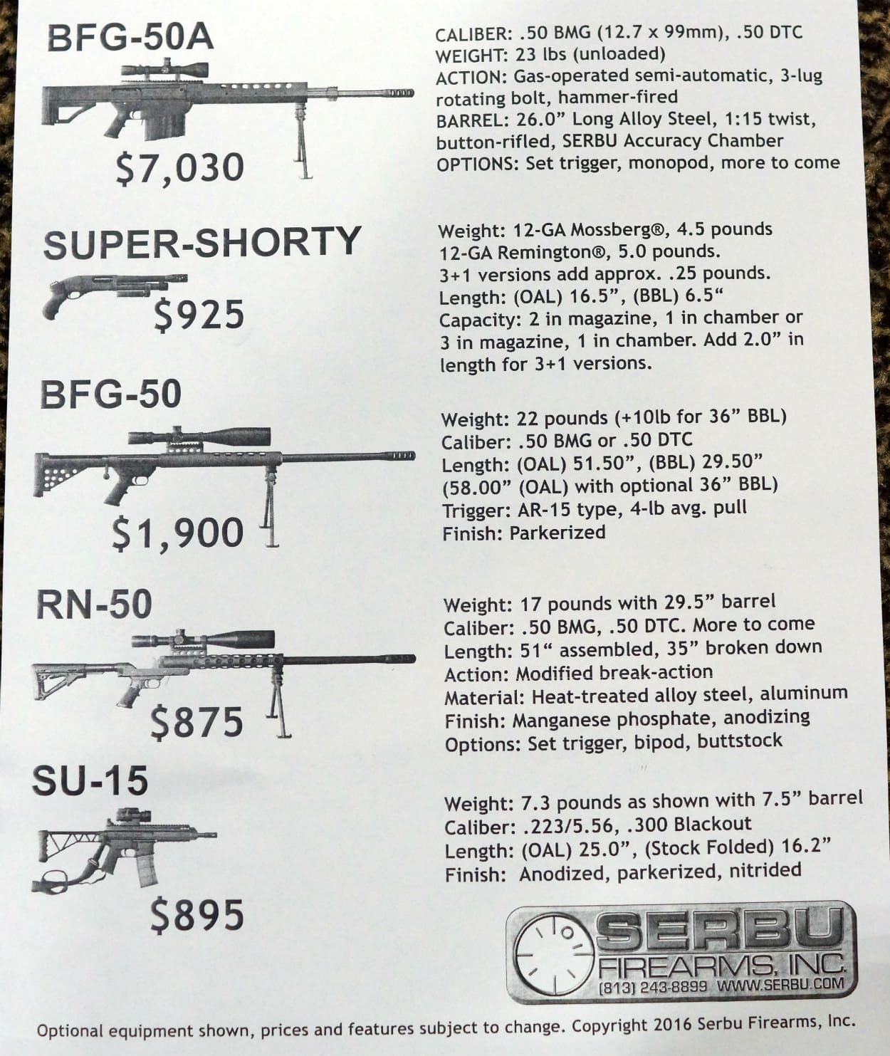 BFG-50A - Serbu Firearms, Inc.