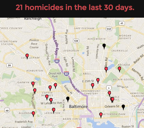 Baltimore homicides (courtesy baltimojresun.com)