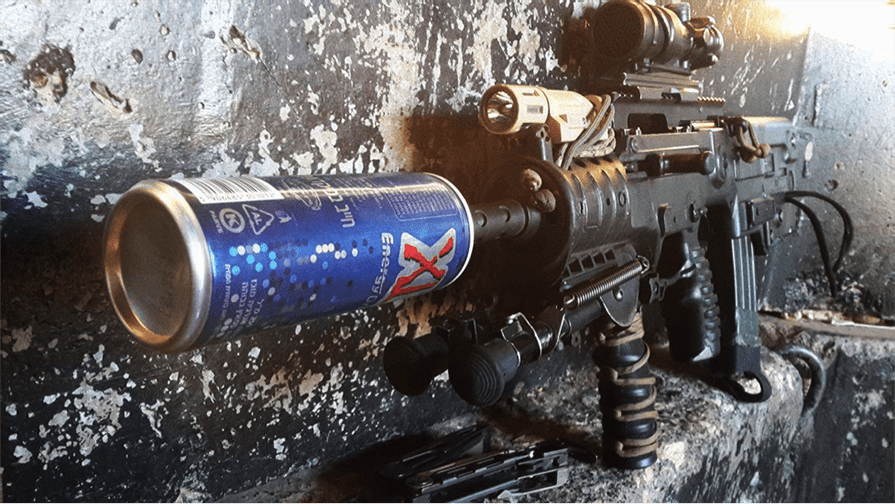 For illustrative purposes, this is what the X95 looks like with a “can” on the barrel. And because guard duty is boring. (courtesy Hunter Cooper for The Truth About Guns)